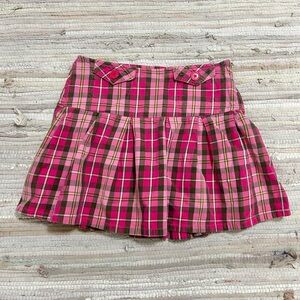 pink plaid gap skirt